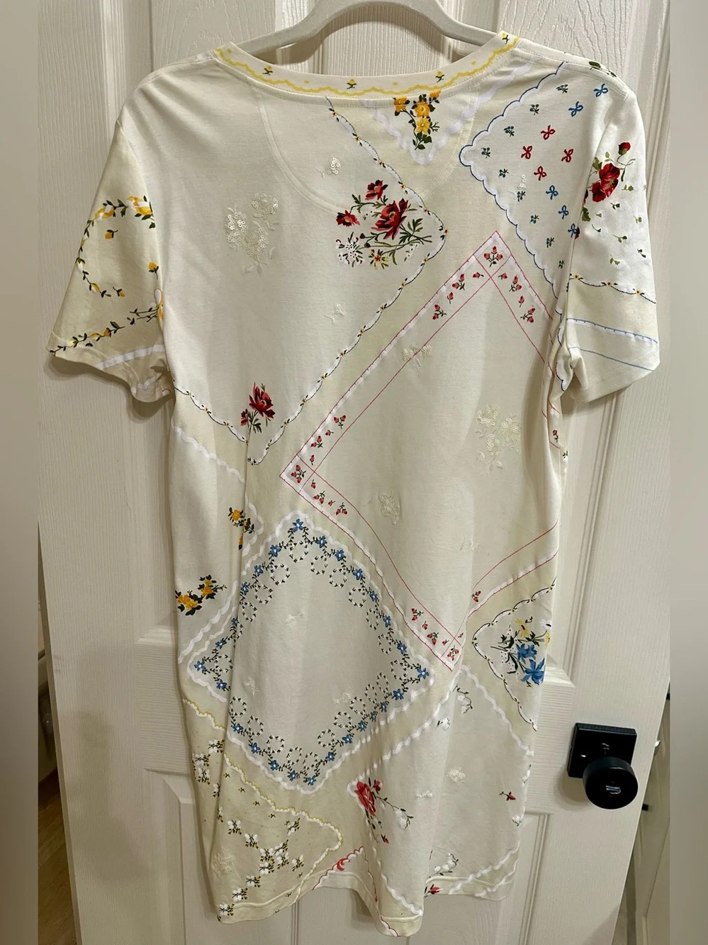 Tory Burch Handkerchief Printed T-Shirt Dress Size L - Picture 3 of 5